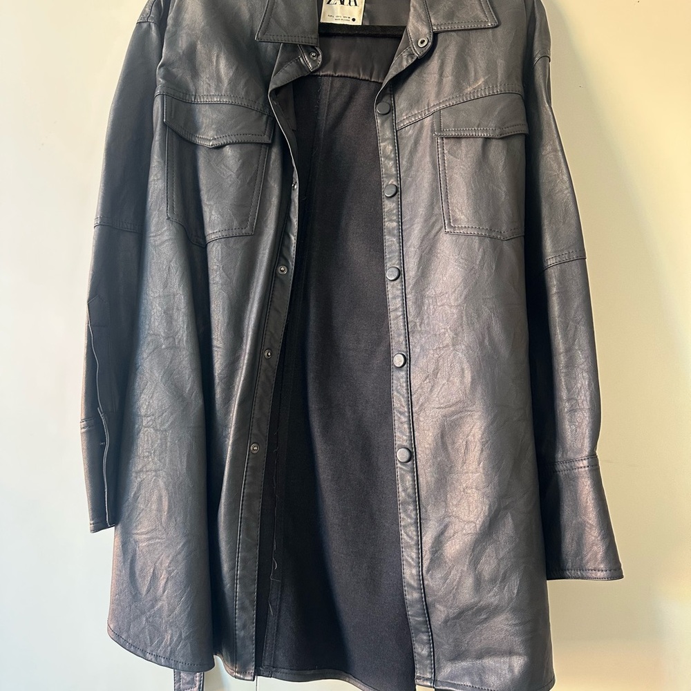 Zara Dark Blue Button Down Shirt